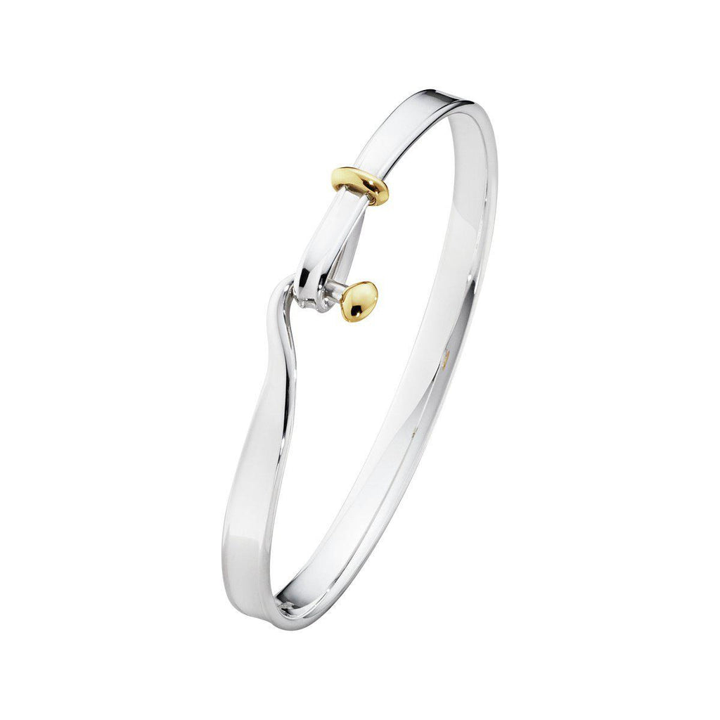 Georg Jensen Torun armring sølv med 18kt guld-Georg Jensen-Guldsmed Lauridsen