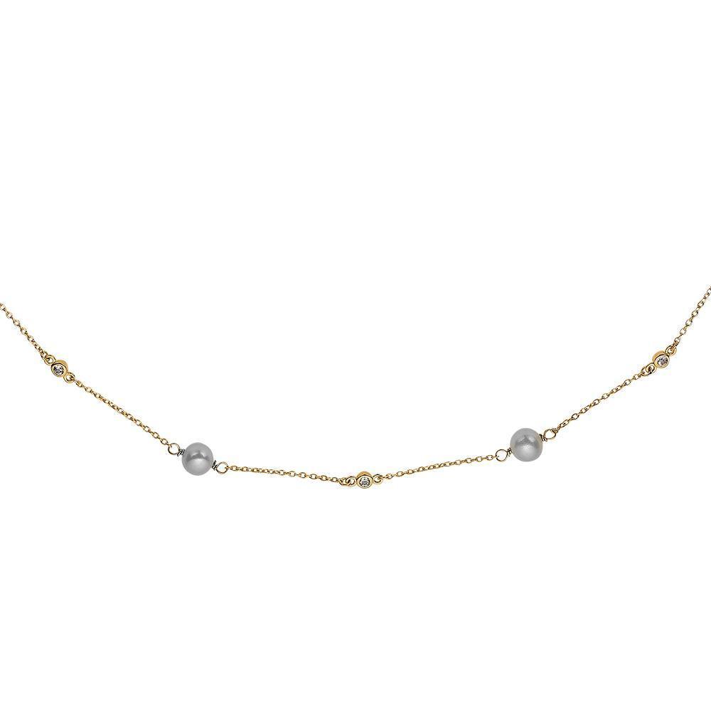 Aagaard Connections kæde - White Pearl/Topaz-Aagaard-Guldsmed Lauridsen