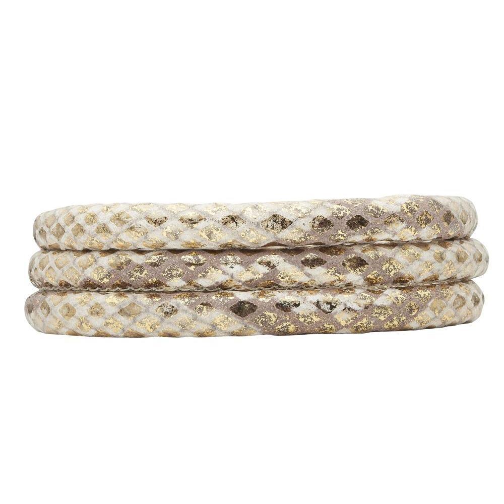 Christina Læderarmbånd - Gold Snake - 3-lags-Christina Watches-Guldsmed Lauridsen