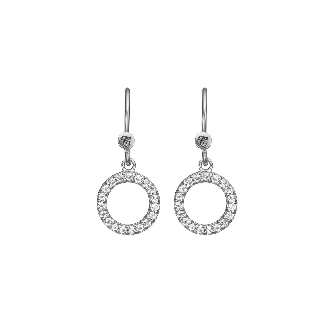 Christina ørehænger - Hanging Topaz Circle-Christina Watches-Guldsmed Lauridsen