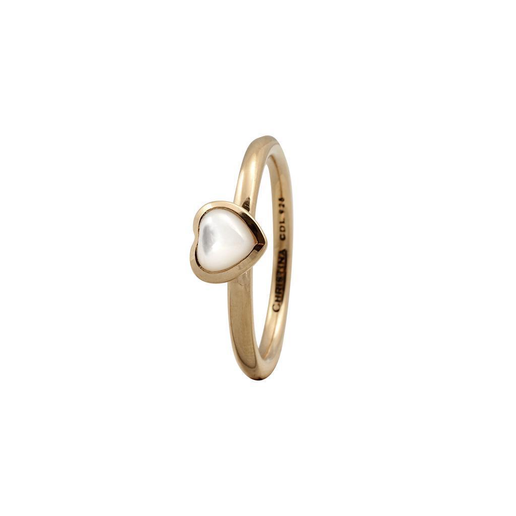 Christina ring - Heart Mother of Pearl-Christina Watches-Guldsmed Lauridsen