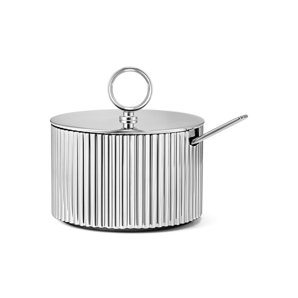 Georg Jensen - Bernadotte sukkerskål med ske-Georg Jensen-Guldsmed Lauridsen