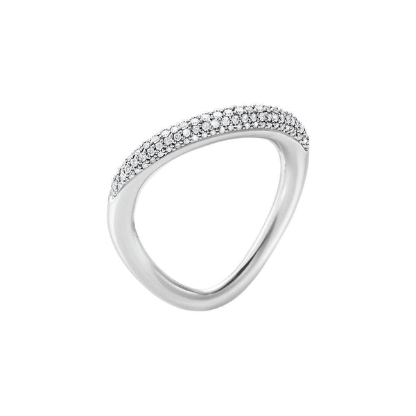 Georg Jensen - Offspring ring sølv med brillanter-Georg Jensen-Guldsmed Lauridsen