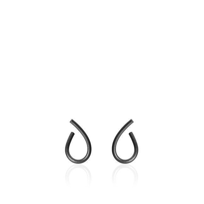 KHARISMA øreringe lille oxyderet sølv-Dulong Fine Jewelry-Guldsmed Lauridsen